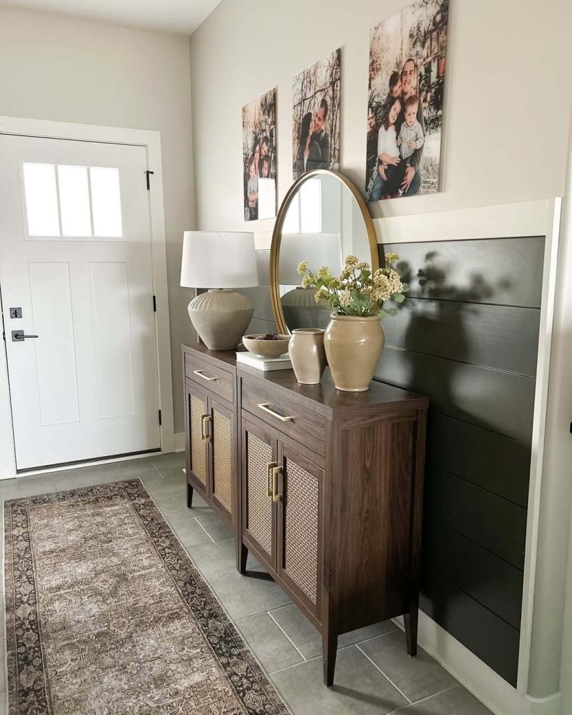 4. Mid-Century Meets Contemporary Entry Style