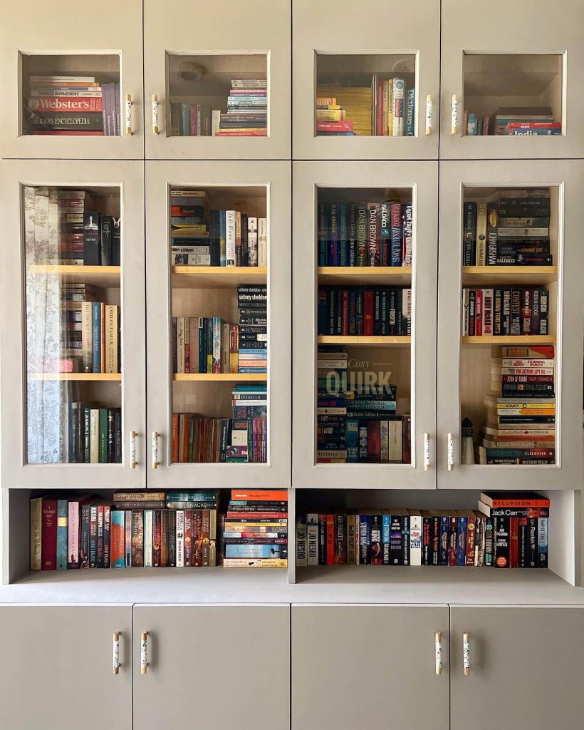 Classic Glass-Fronted Bookshelves for a Timeless Display