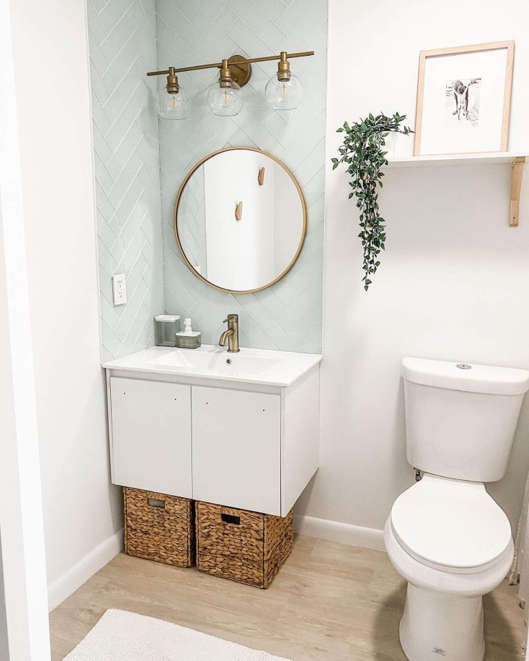 Modern Minimalist Boho Bathroom