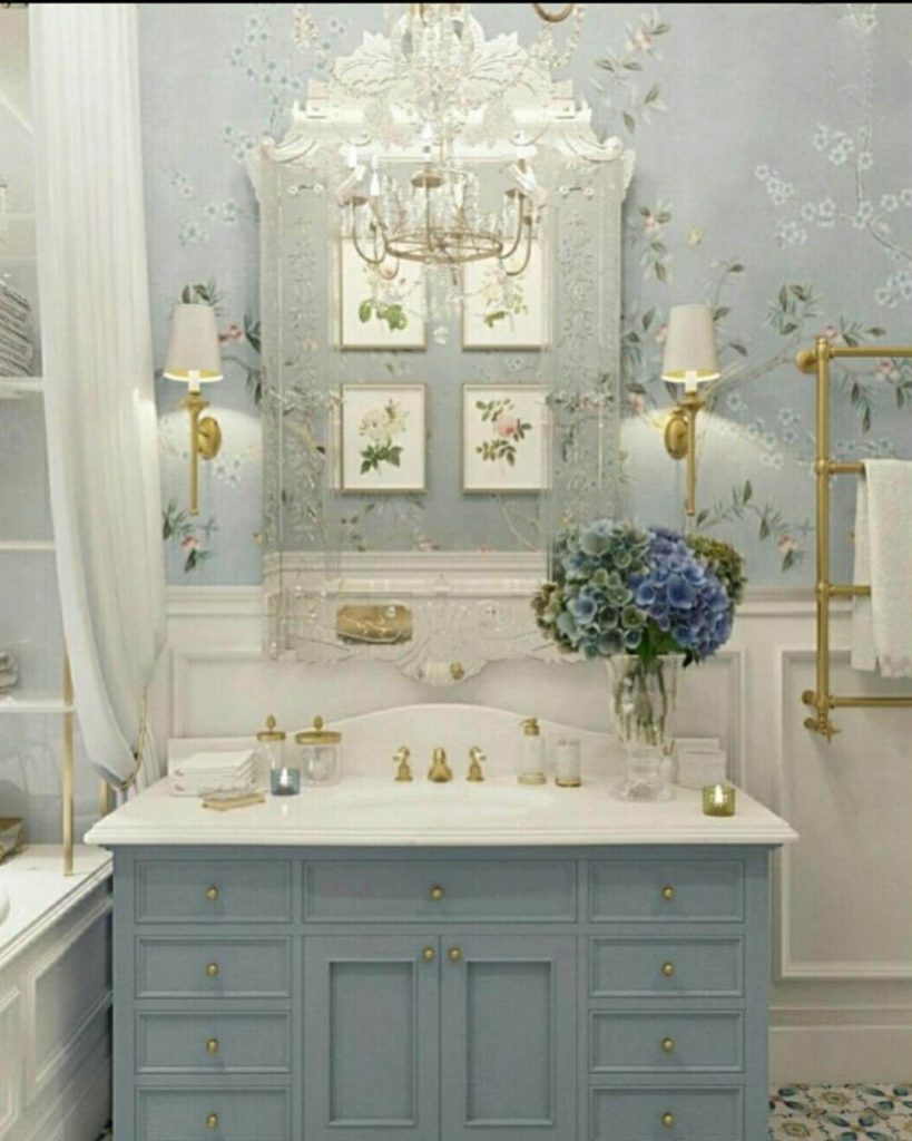 14. Floral Elegance Meets French Country Charm