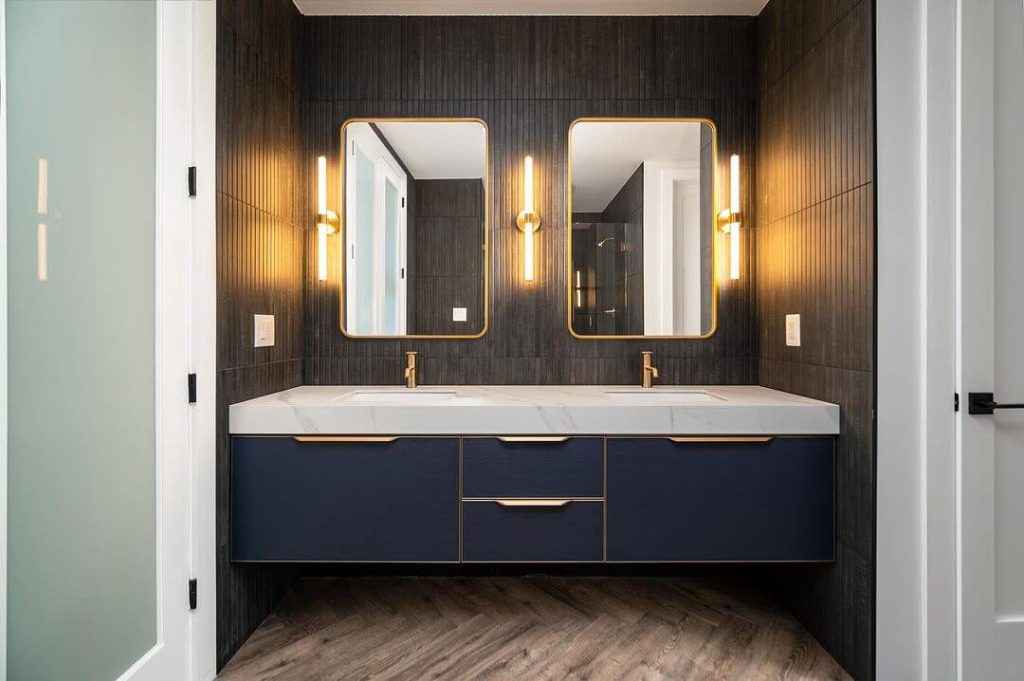 Bold and Modern Double Vanity