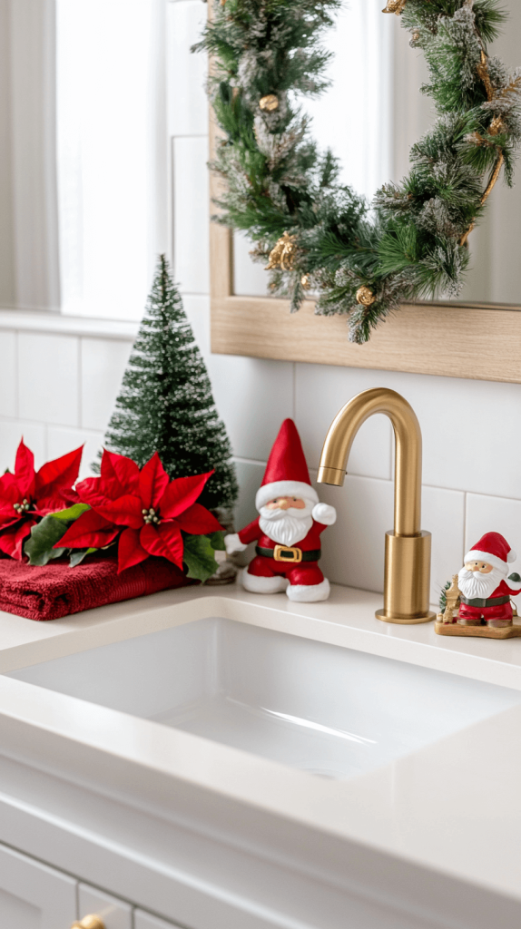 Cheerful and Bright Christmas Decor with Santa Accents