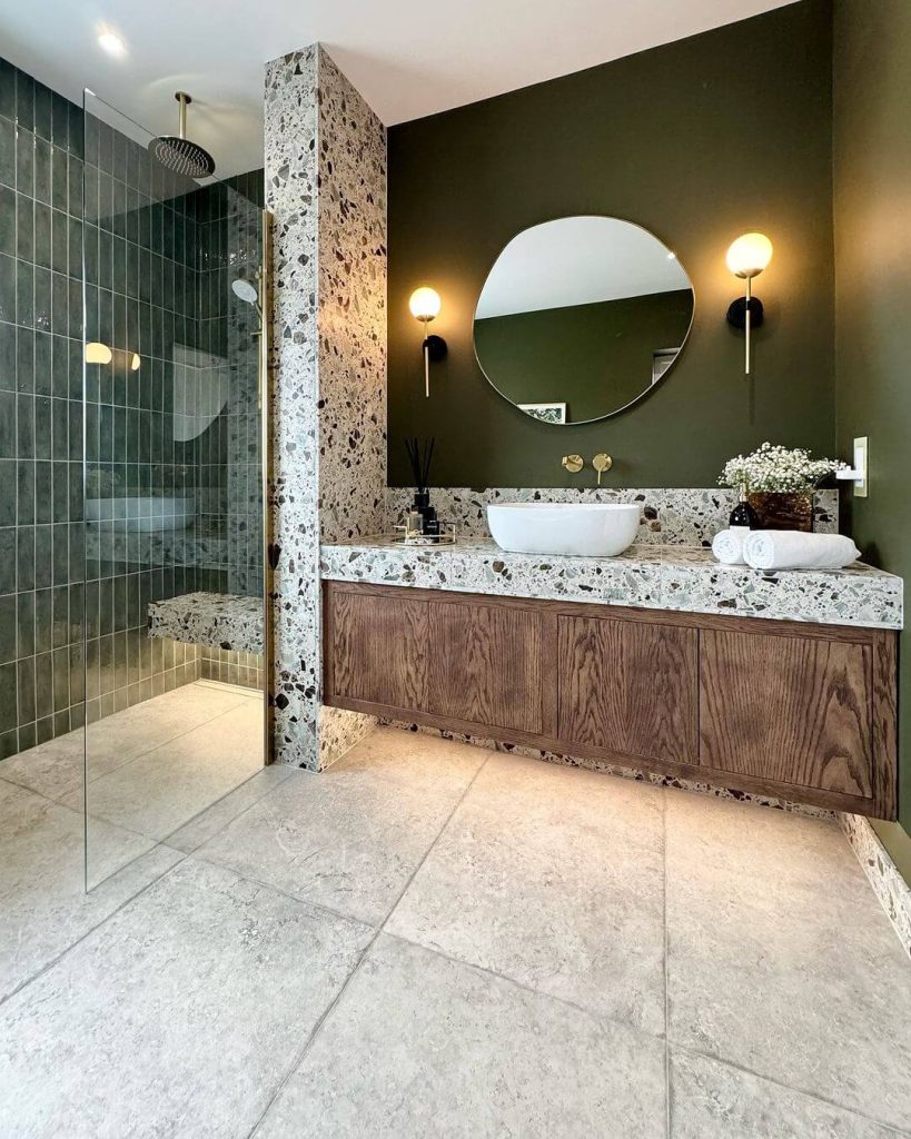 Earthy Green and Terrazzo Delight