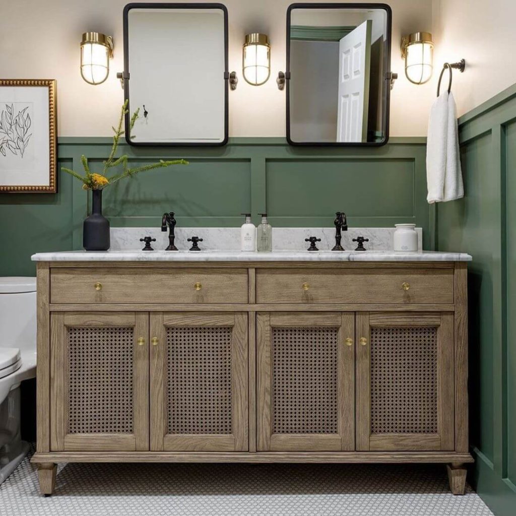 Elegant Green Wainscoting for a Modern Farmhouse Look