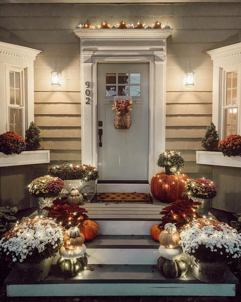 Fall and Christmas Hybrid Porch