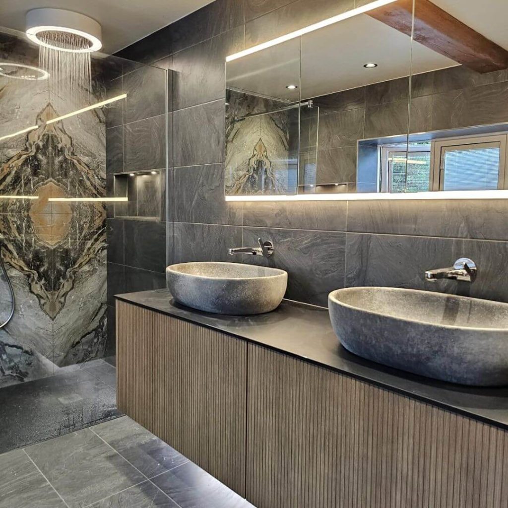 Industrial Chic with Natural Stone Accents