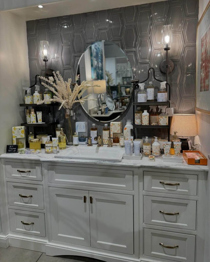 Luxury Vanity with Modern Decor and Products Display