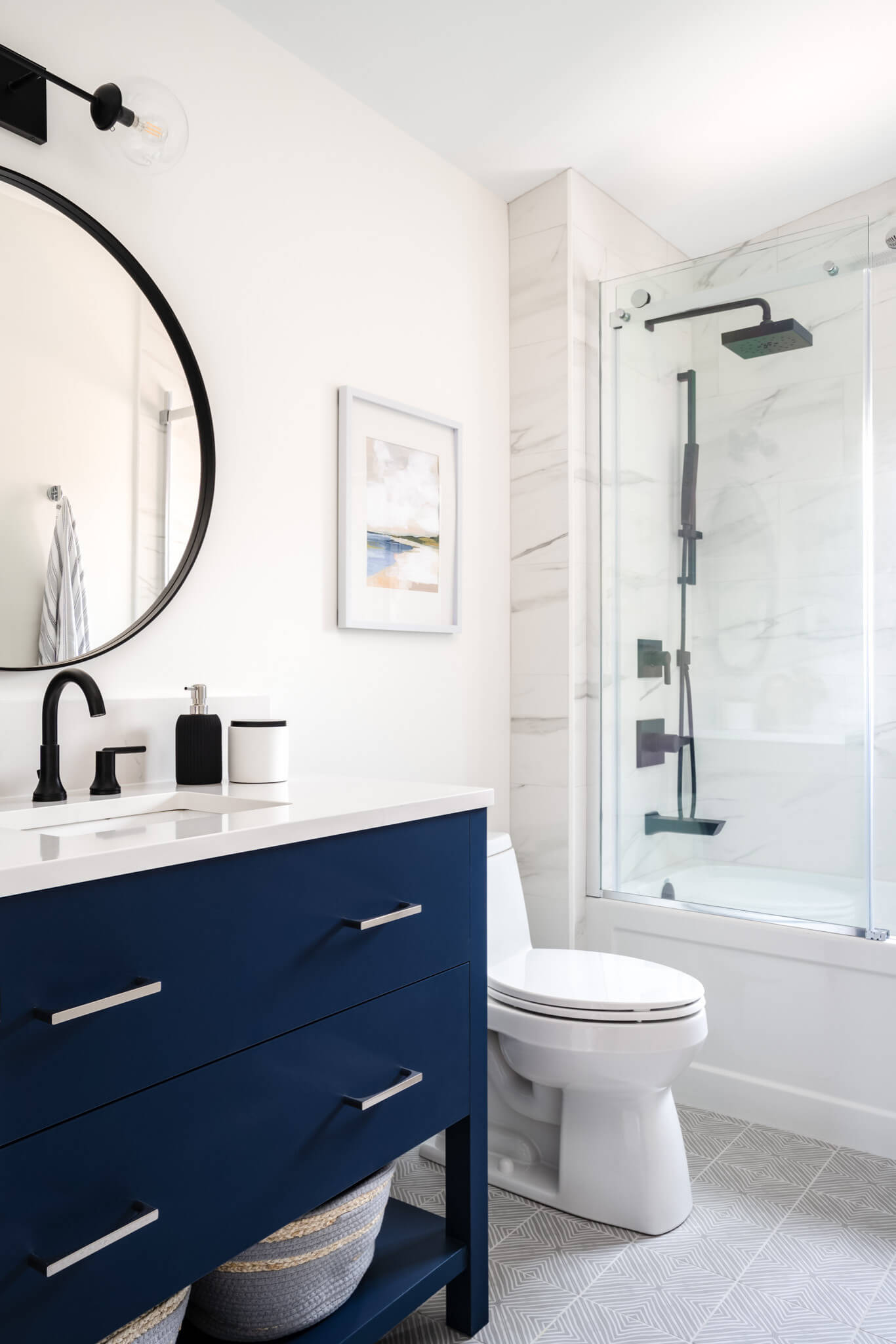 11+ Stunning Blue Vanity Bathroom Ideas to Elevate Your Space Evinco