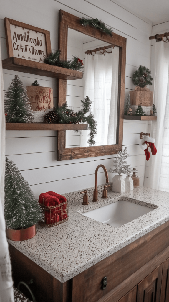 Minimalist Christmas Decor with Rustic Accents