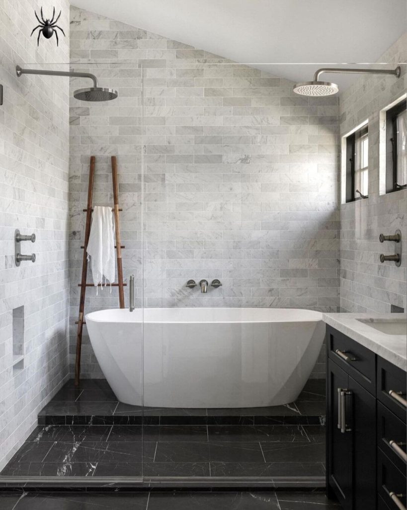 Minimalist Gray and White Bathroom Retreat