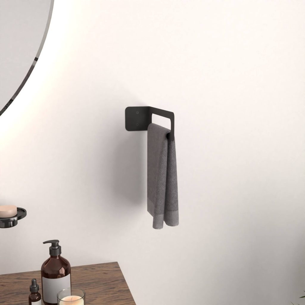 Minimalist Metal Wall-Mounted Towel Holder