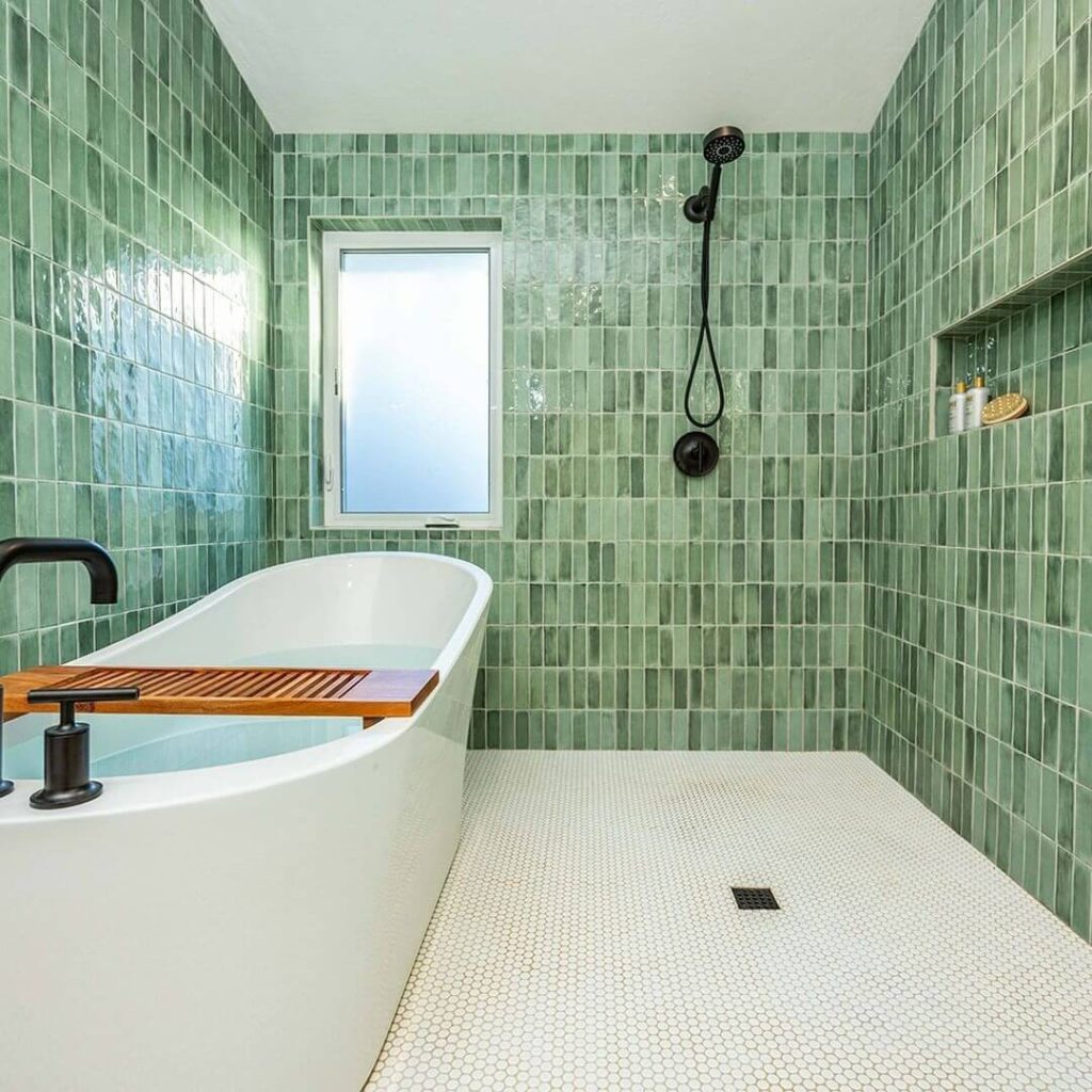 Refreshing Green Tile Oasis