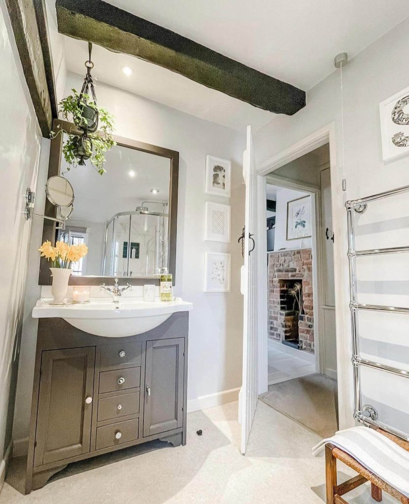 Rustic Bathroom with Modern Touches