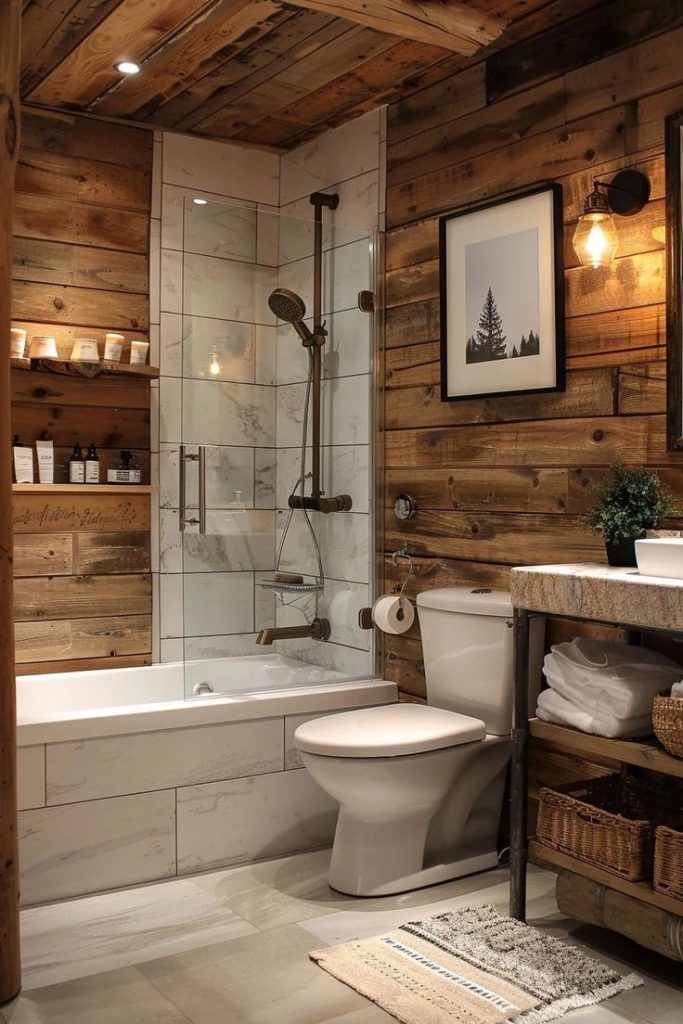 Rustic Elegance with Warm Wooden Accents