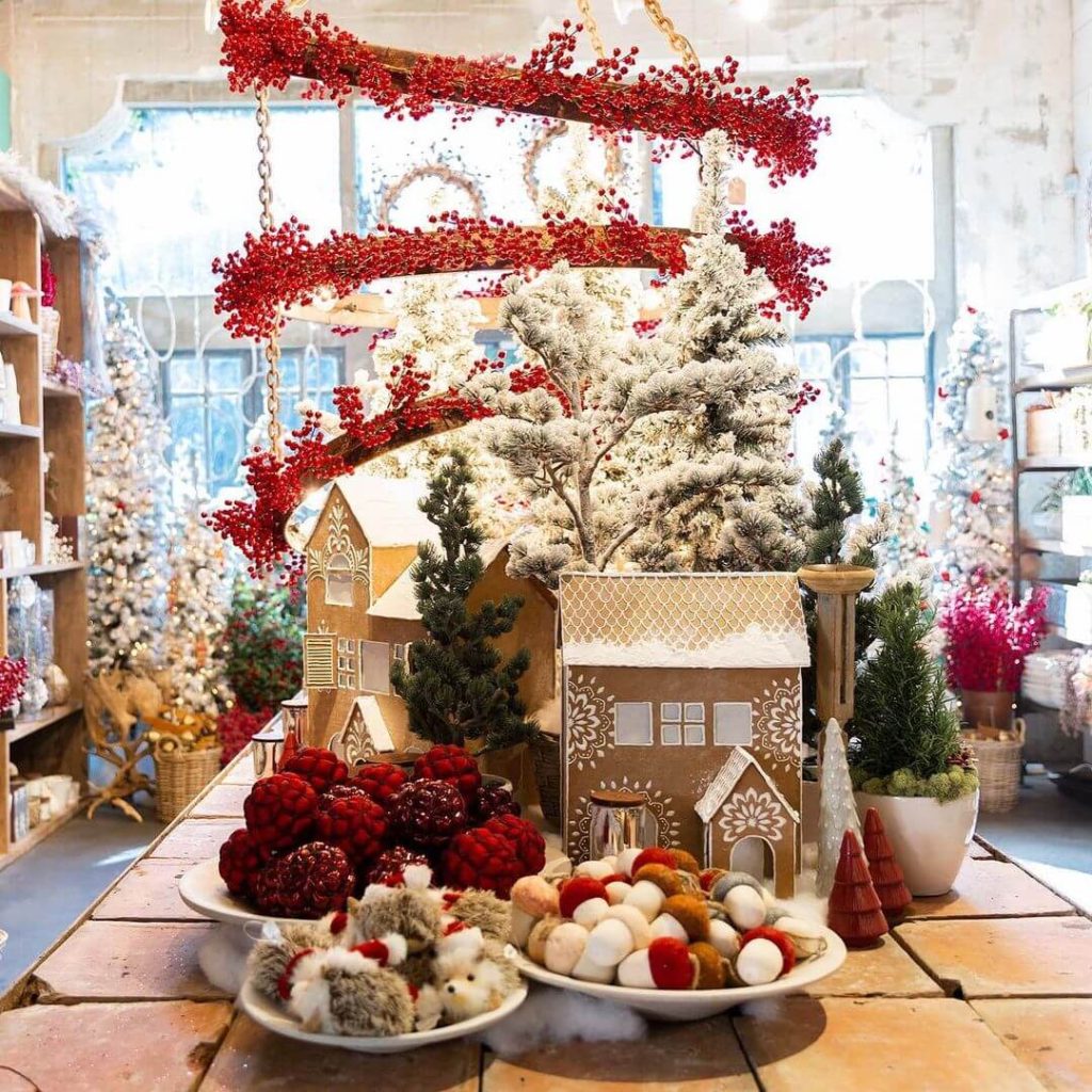 Rustic Gingerbread Village Christmas Display