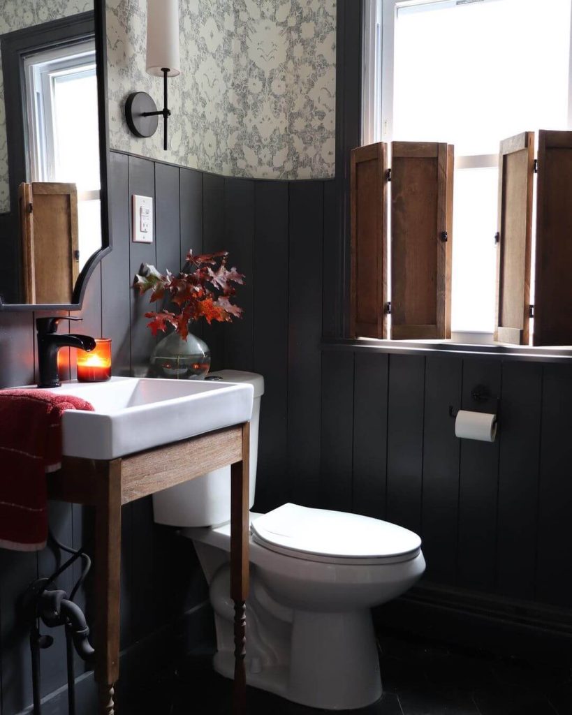 Rustic Modern Half-Bathroom