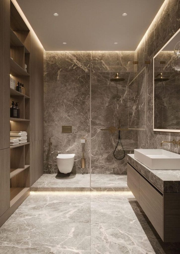 Sleek Elegance in Gray Marble