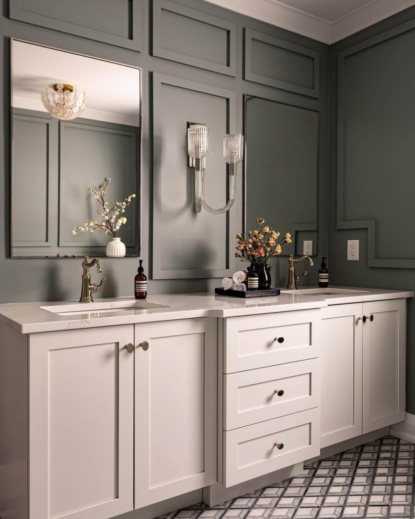 Sophisticated Panel Wainscoting with Elegant Decor Accents