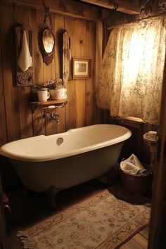 Vintage Cottage Bathroom with Antique Tub