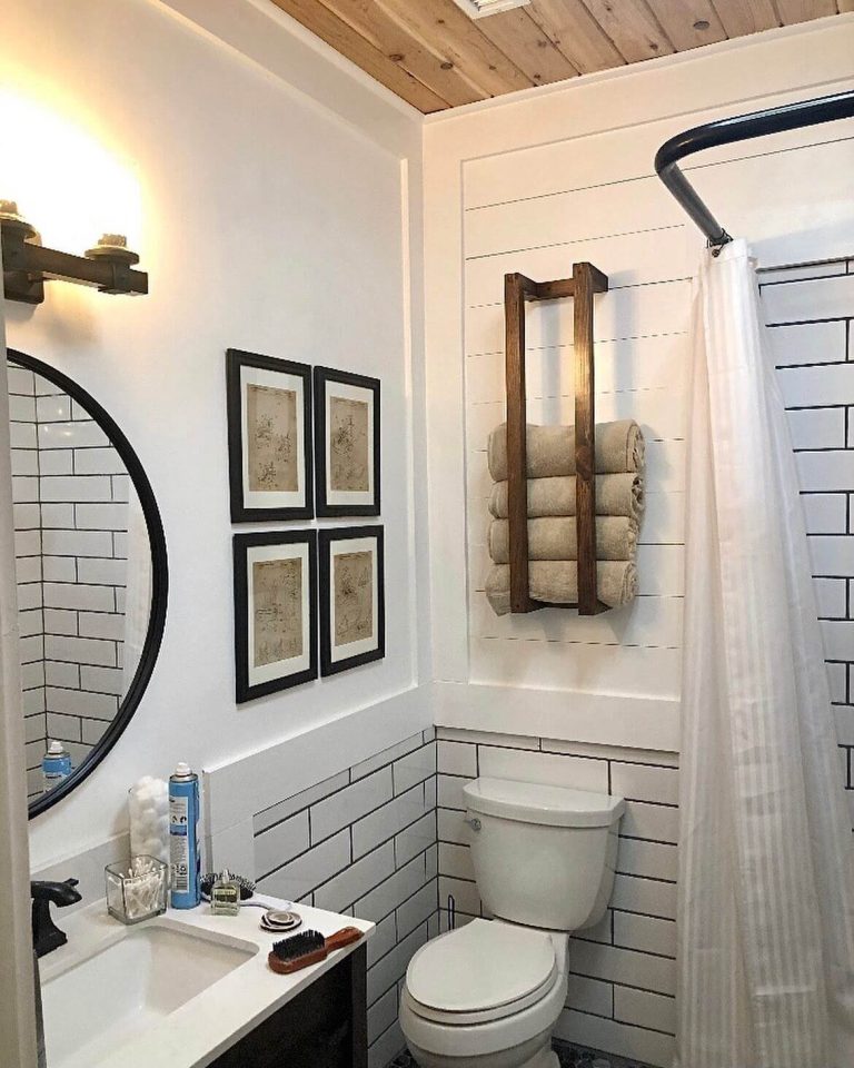 23+ Trendy Bathroom Towel Rack Ideas Using Wood, Metal, and More ...