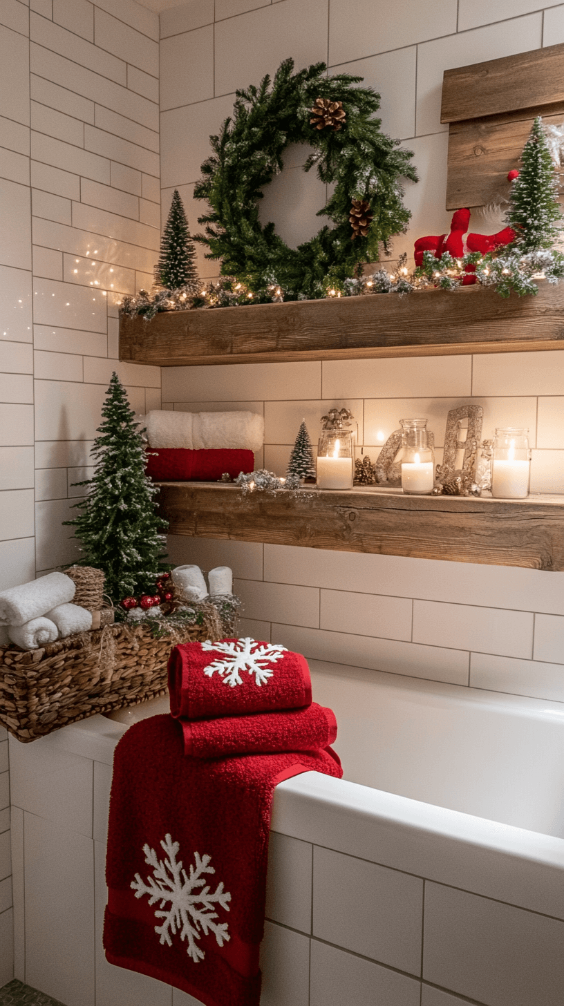 21+ Creative Christmas Bathroom Decor Ideas for a Festive Vibe