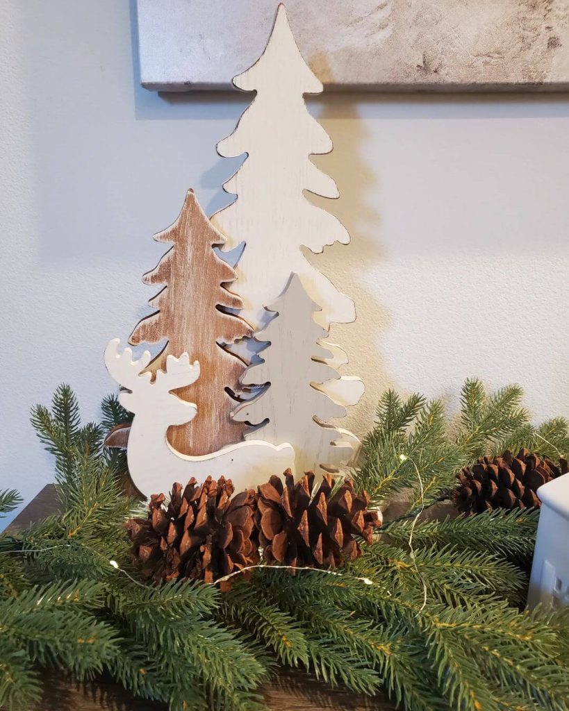 Woodland-Inspired Wooden Christmas Tree Trio