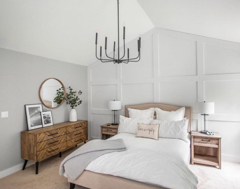 Image showcasing 29+ Elegant Bedroom Accent Wall Ideas That Feel Timeless - Evinco Design
