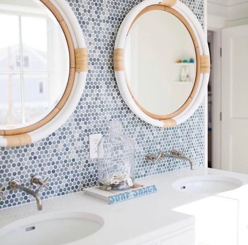 12. Surf Shack Chic with Porthole-Inspired Mirrors