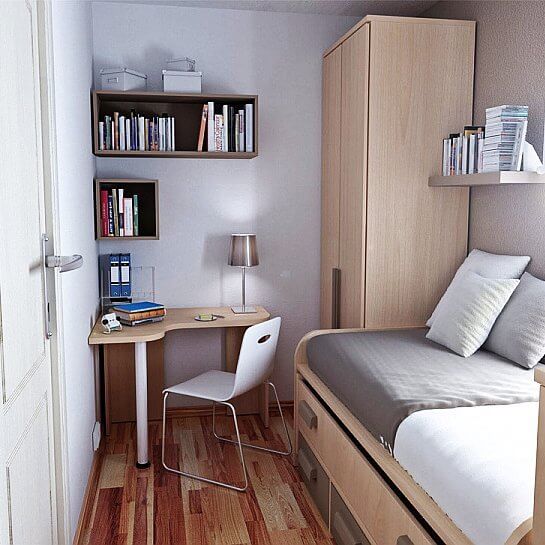 13. Compact Corner Desk and Smart Storage