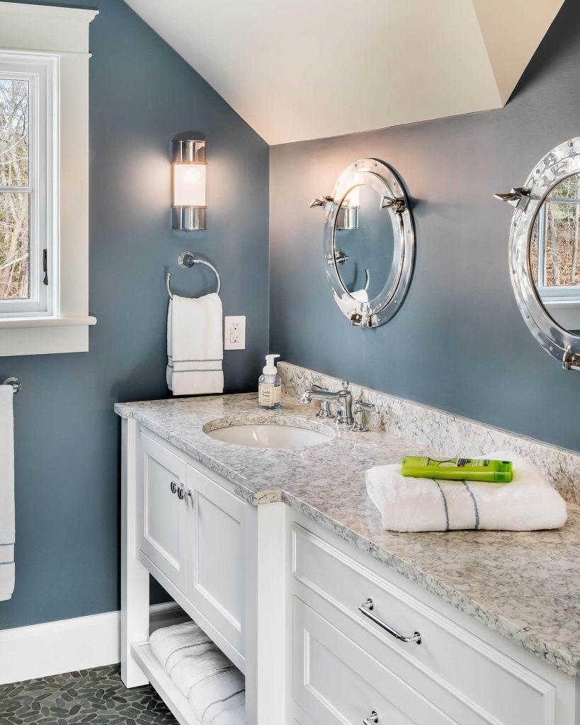 14. Modern Coastal with Porthole Glam