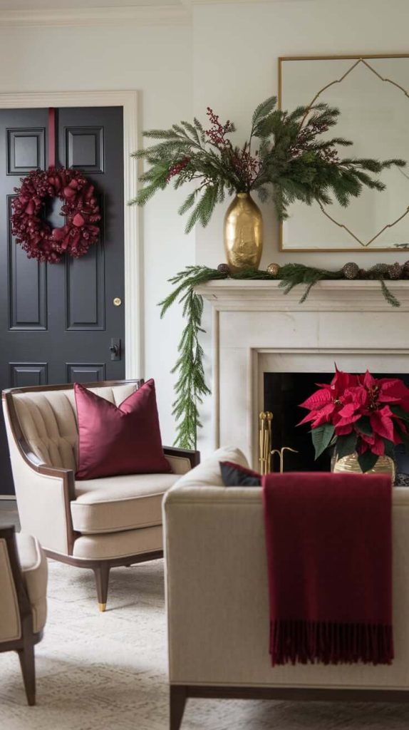 Beautiful-Burgundy-Christmas-Home-Decor-Ideas