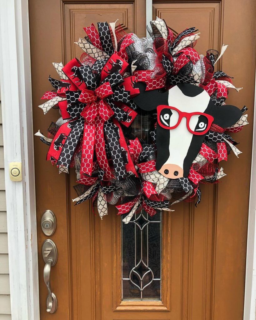 Buffalo Check Wreath with Fun Farmhouse Twist