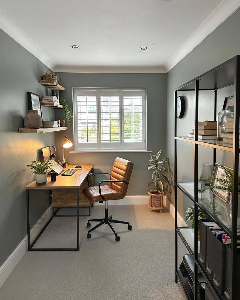 Compact Home Office with a Modern Twist