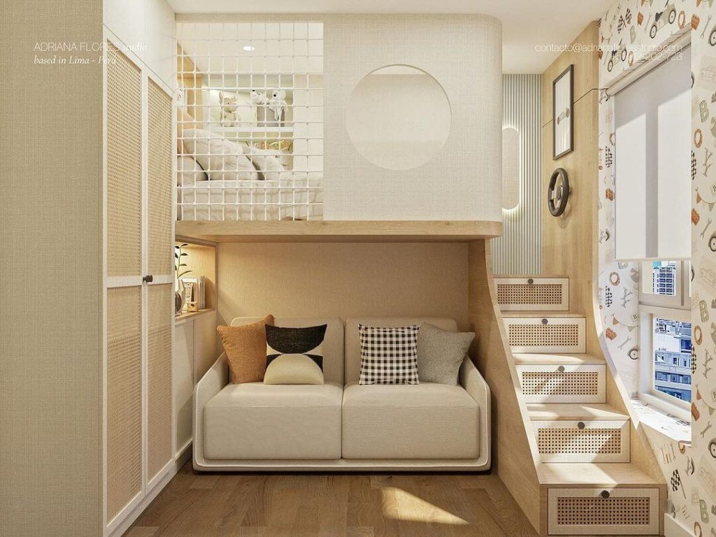 Cozy Loft Bed with Play Area