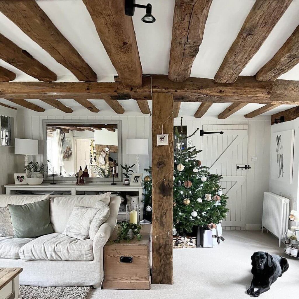 Cozy Rustic Living Room Christmas Decor