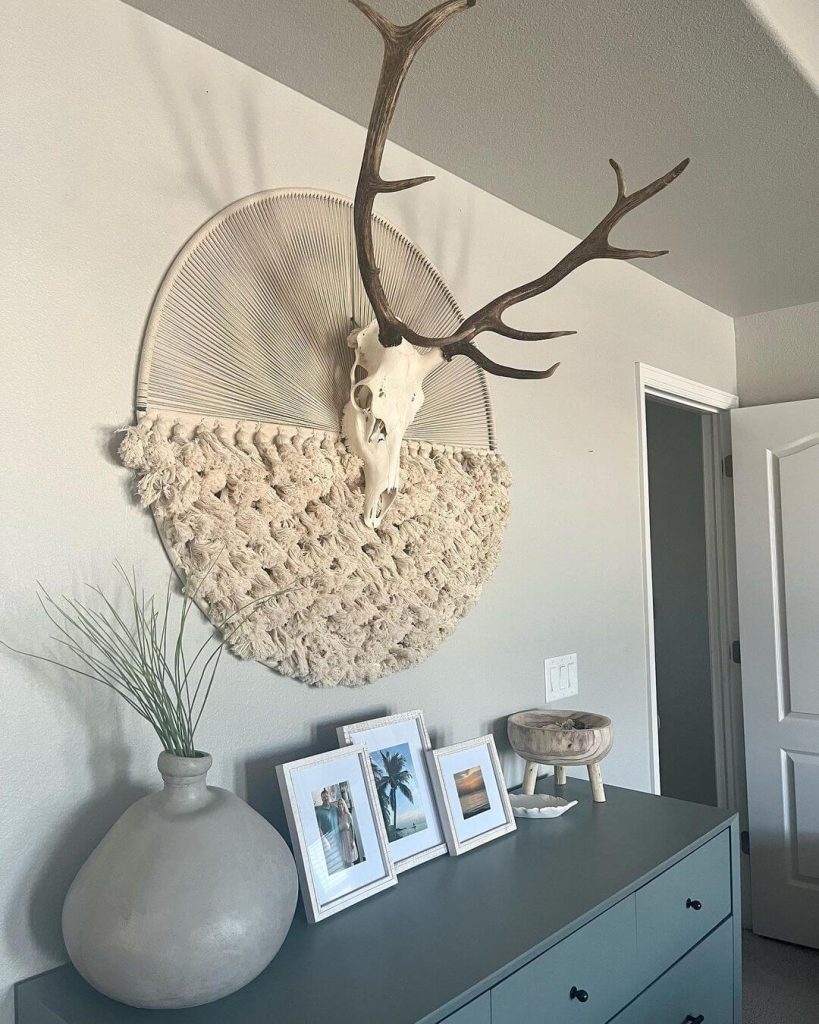 Eclectic Boho Wall Art Above Dresser