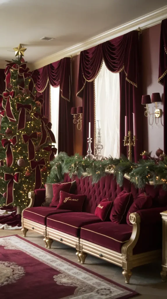 Elegant Burgundy Christmas Decor Ideas