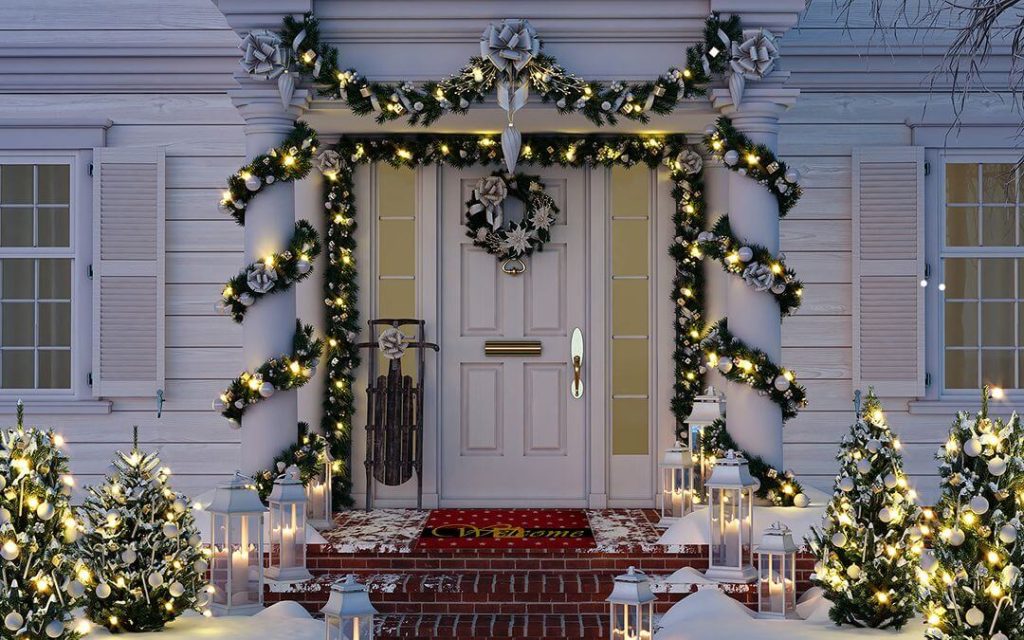 Festive Front Door Christmas Garland