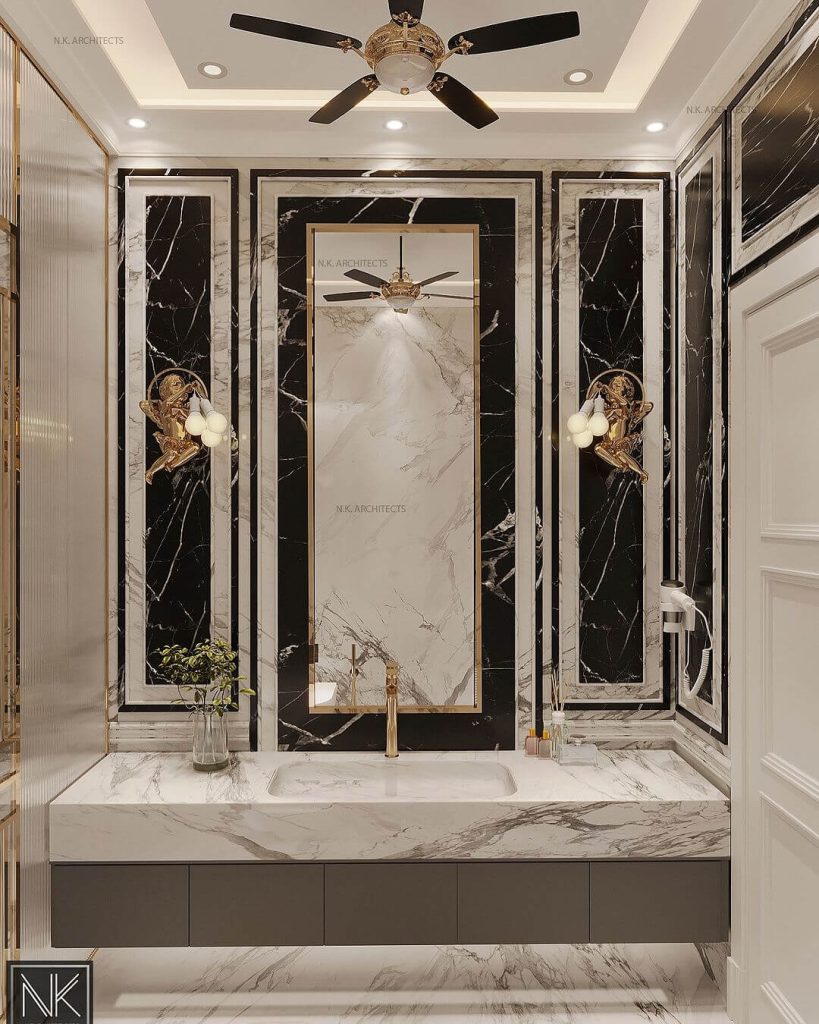 Marble Splendor with Gold Accents