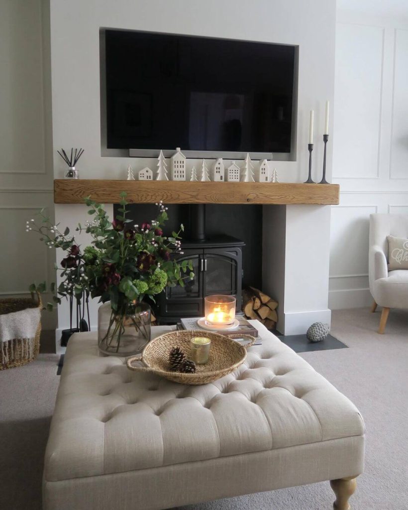 Minimalist Fireplace with Nordic Touch