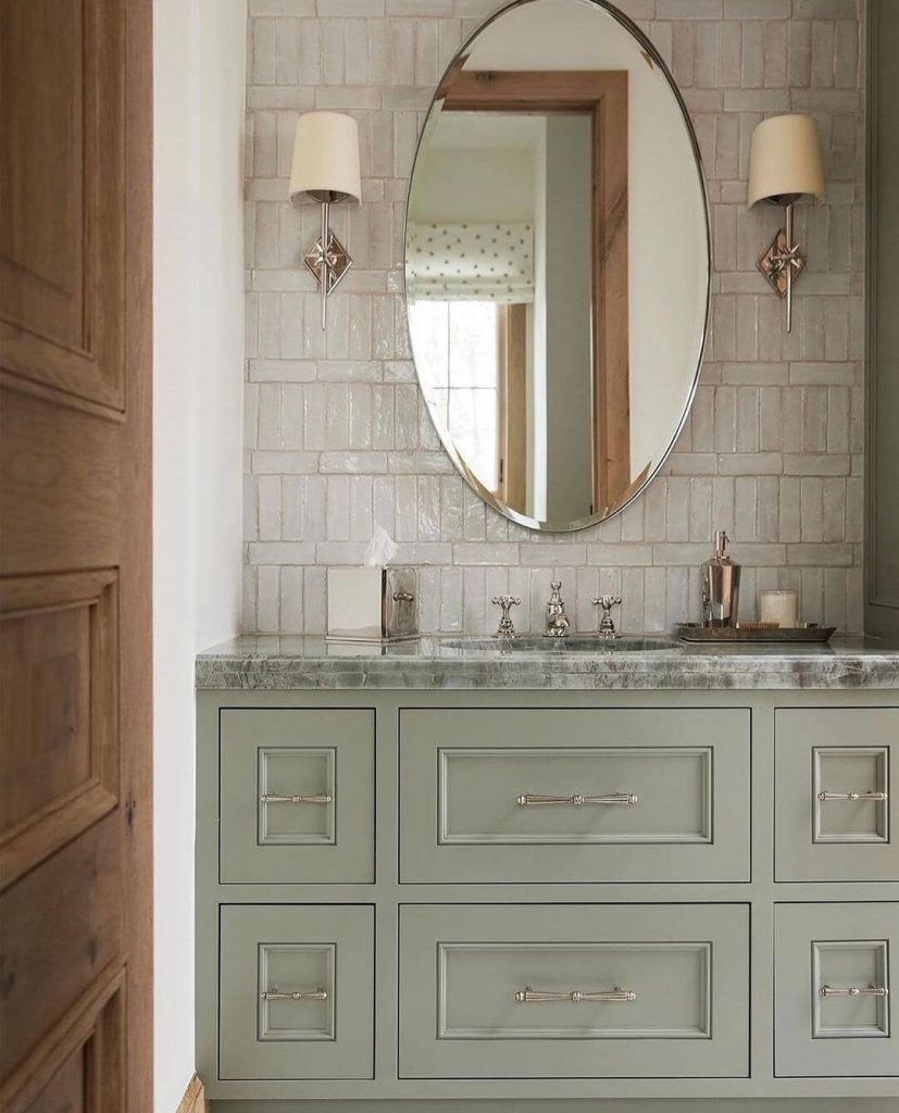 Minimalist Shower Space with Earthy Tones