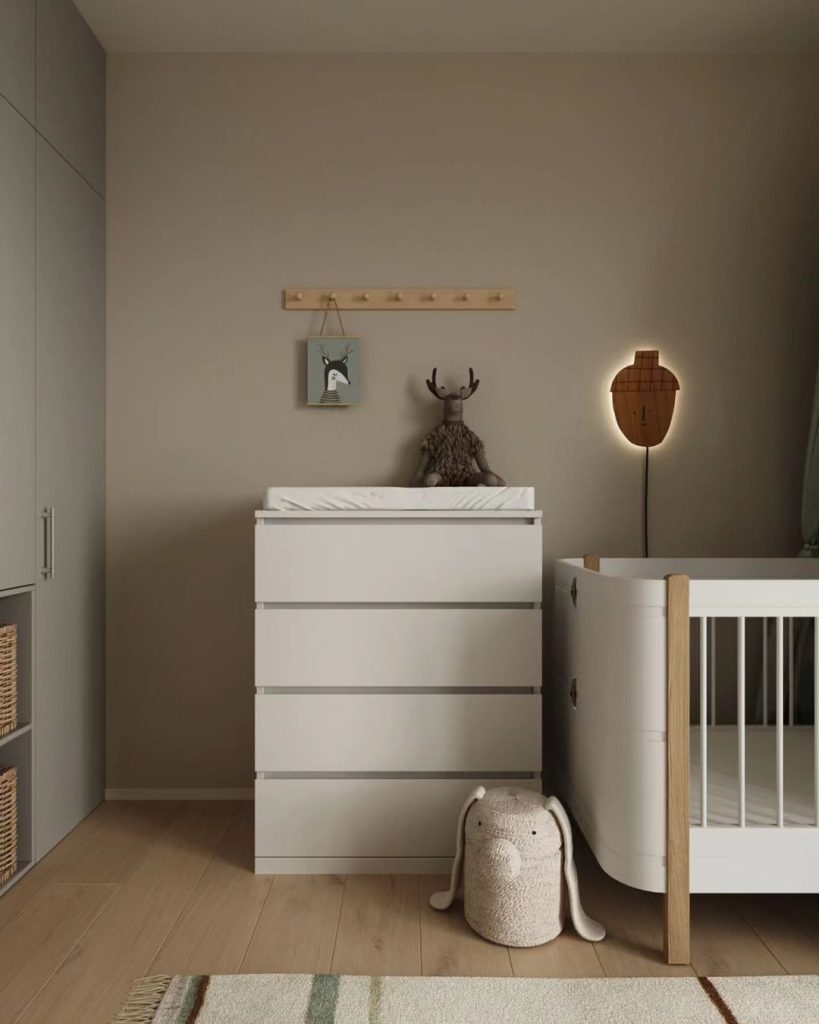 Modern Kid’s Room with Playful Wall Elements