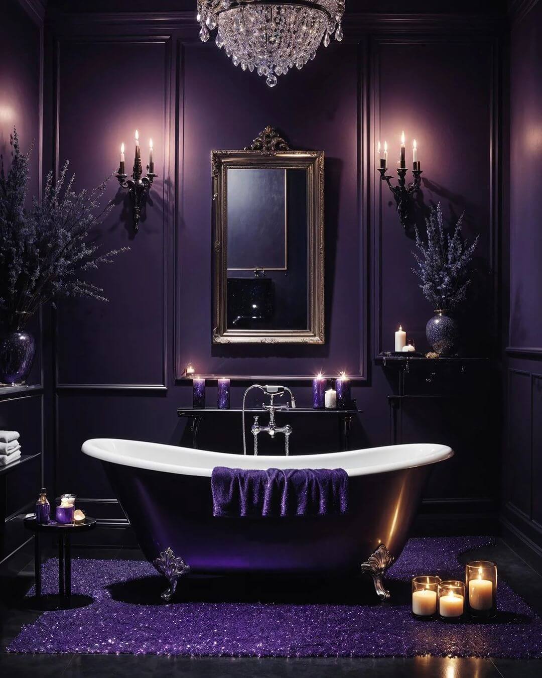 21+ Aesthetic Purple Bathroom Ideas for Every Style - Evinco Design