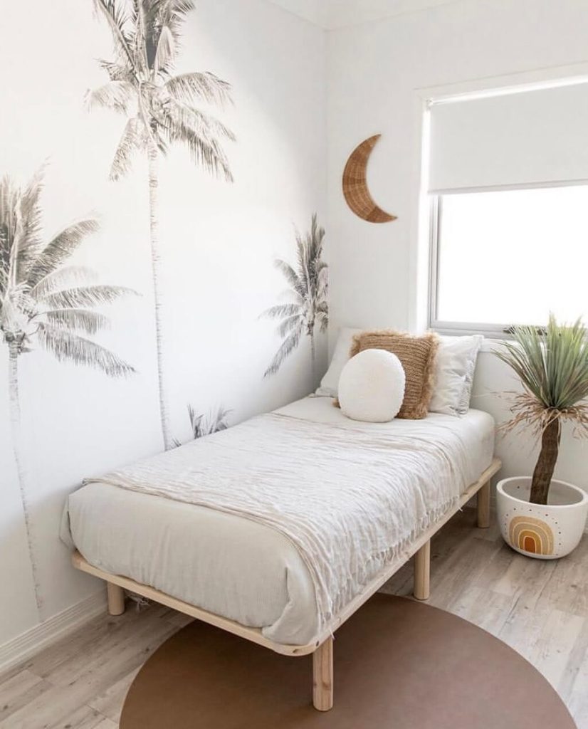 Palm-Inspired Boho Bedroom for a Tropical Vibe