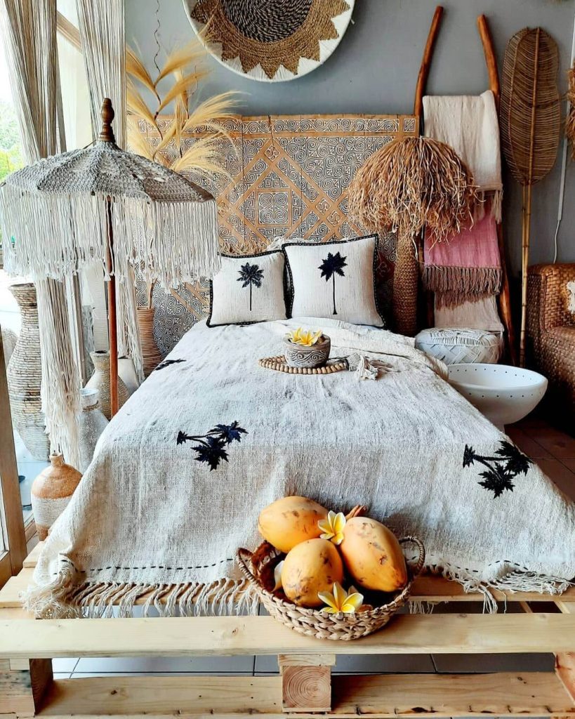 Tropical Boho Bedroom with Nature-Inspired Decor