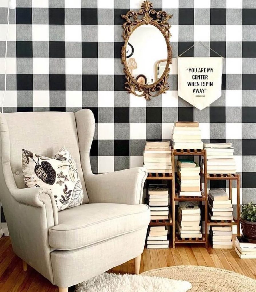 Rustic Buffalo Plaid Reading Nook