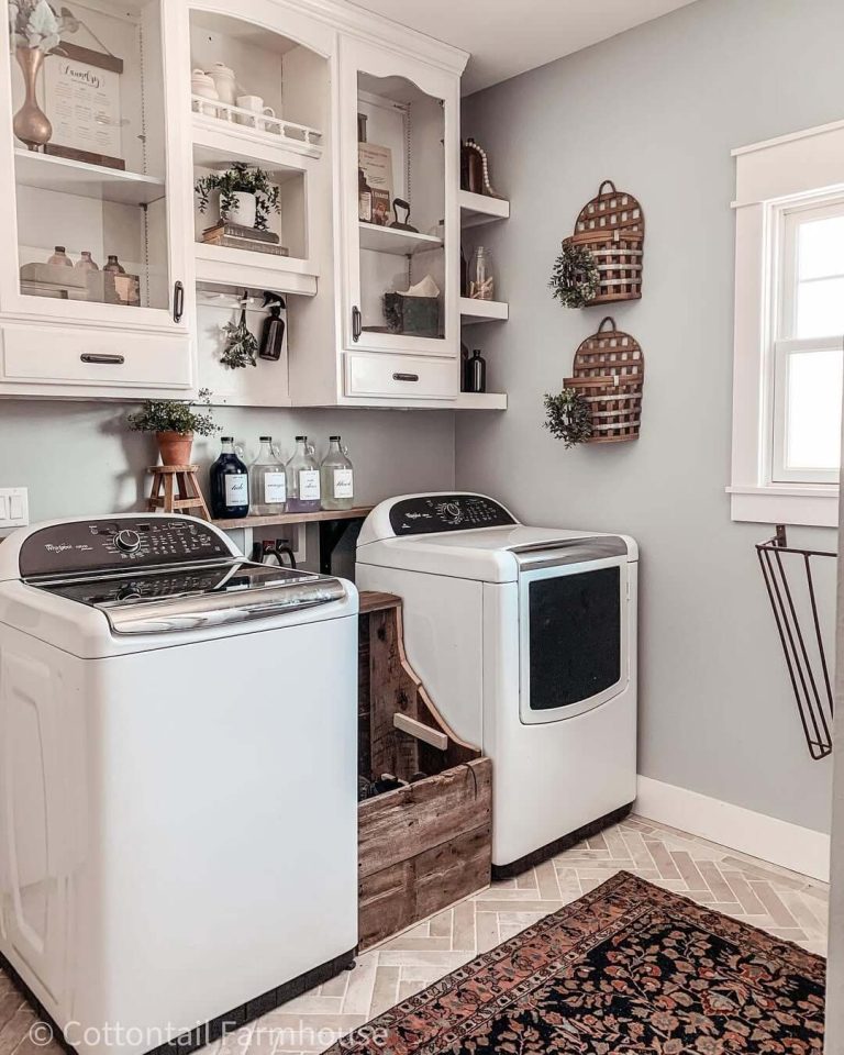 21+ Farmhouse Laundry Room Ideas for a Charming and Functional Space
