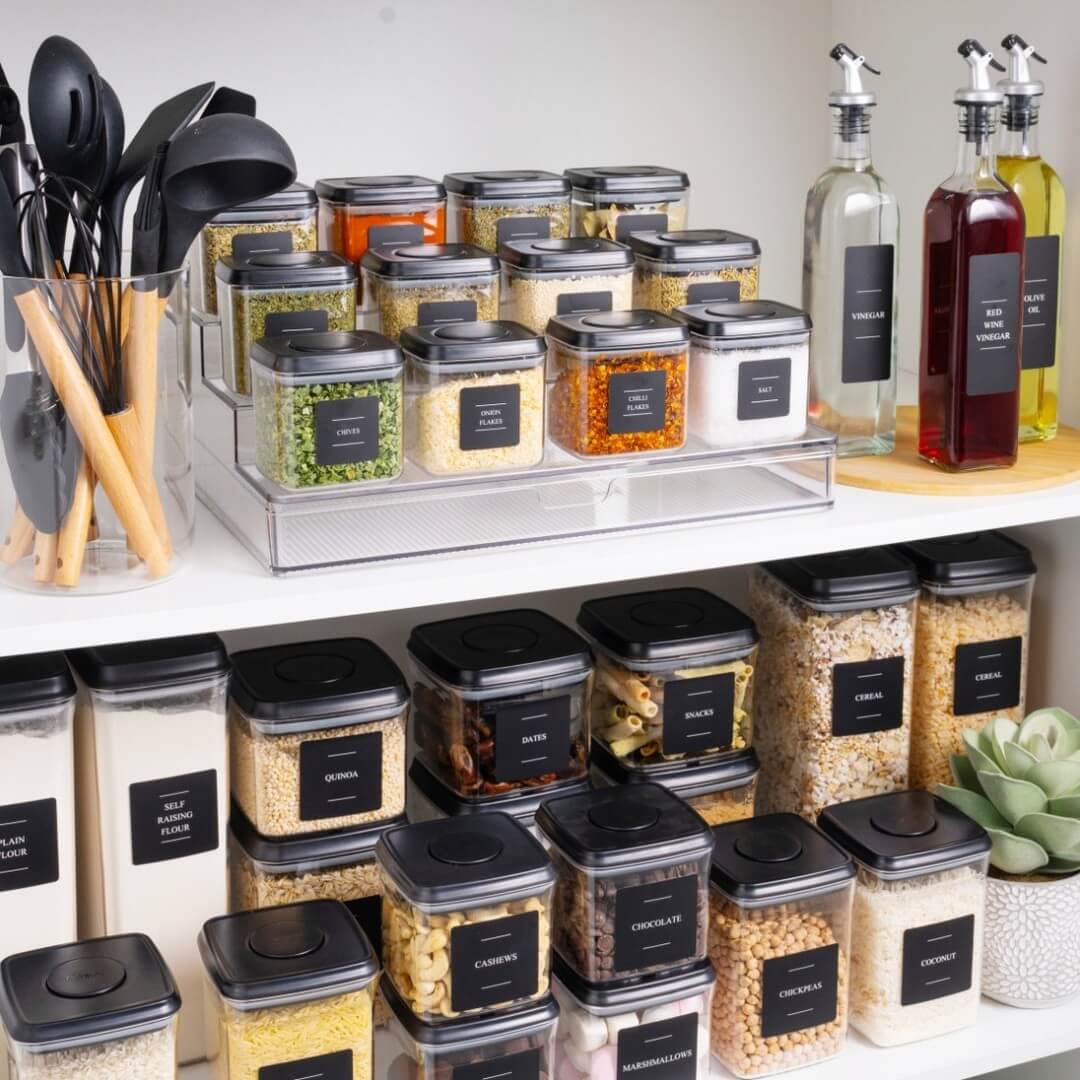 Maximizing Kitchen Storage For Textured Containers photo