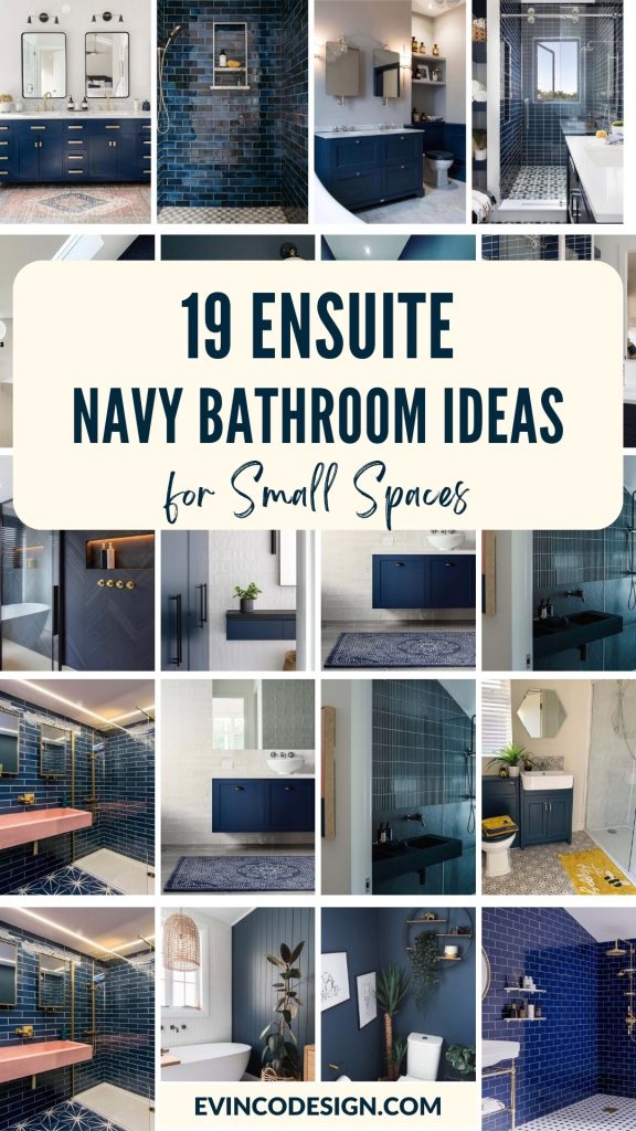 19 Ensuite Navy Bathroom Ideas for Small Spaces