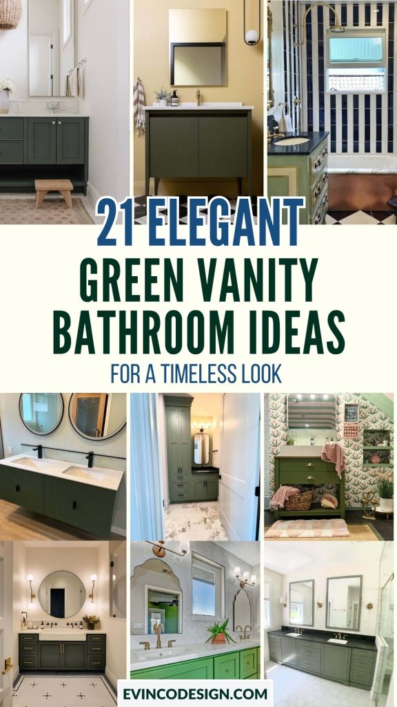 21 Elegant Green Vanity Bathroom Ideas for a Timeless Look